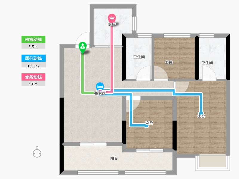 安徽省-六安市-绿地未来城-84.01-户型库-动静线