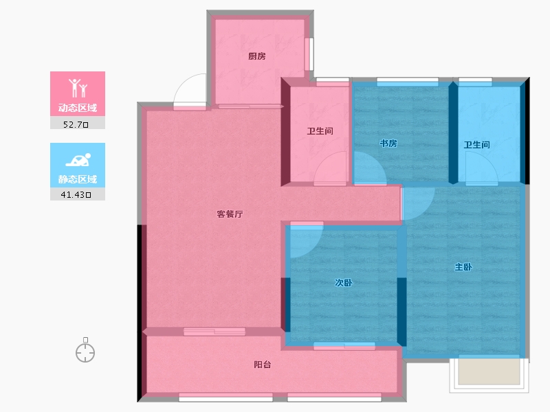 安徽省-六安市-绿地未来城-84.01-户型库-动静分区