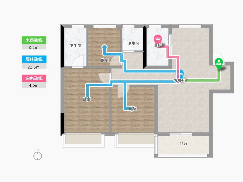 安徽省-六安市-新滨湖孔雀城-86.40-户型库-动静线