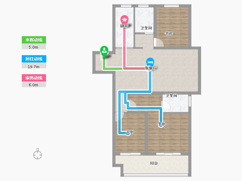 江苏省-常州市-长兴秀江南水岸名苑-100.77-户型库-动静线