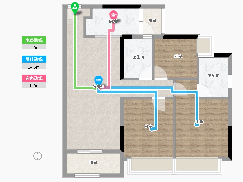 广东省-广州市-叠溪花园-78.40-户型库-动静线