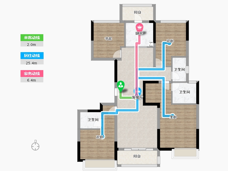 广东省-佛山市-华侨城云邸星悦-124.31-户型库-动静线