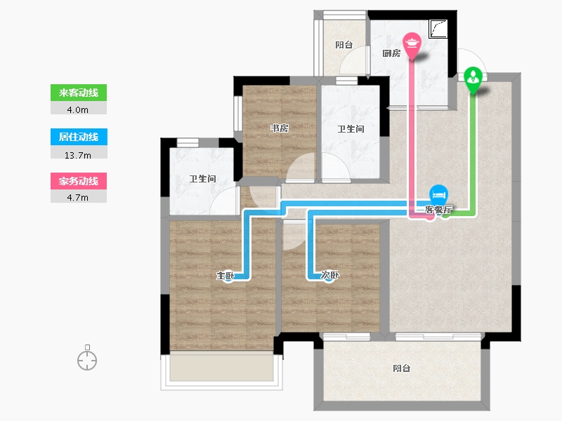 广西壮族自治区-南宁市-九宸府-71.68-户型库-动静线