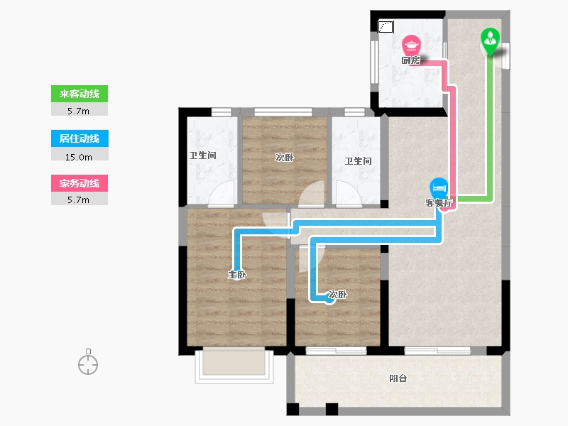 广西壮族自治区-南宁市-奥园瀚德棠悦府-81.27-户型库-动静线