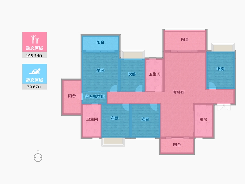 广西壮族自治区-南宁市-盛科城-170.33-户型库-动静分区