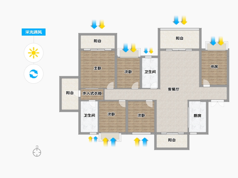 广西壮族自治区-南宁市-盛科城-170.33-户型库-采光通风