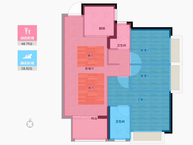 贵州省-贵阳市-万科麓山-79.20-户型库-动静分区