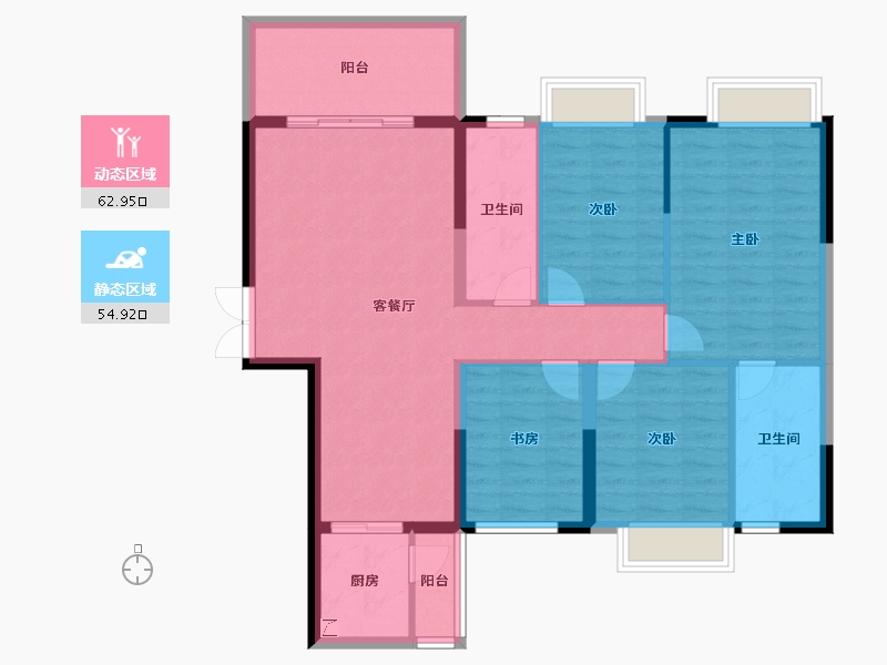 广西壮族自治区-南宁市-盛科城-106.39-户型库-动静分区