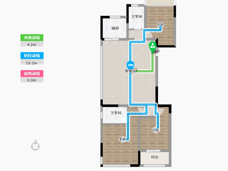 江苏省-常州市-塘月观邸-104.80-户型库-动静线