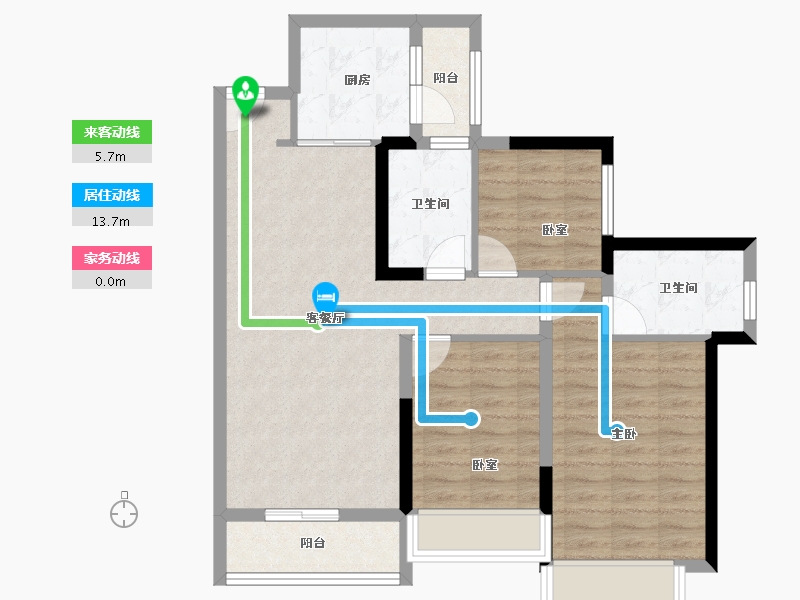 广东省-广州市-叠溪花园-83.19-户型库-动静线