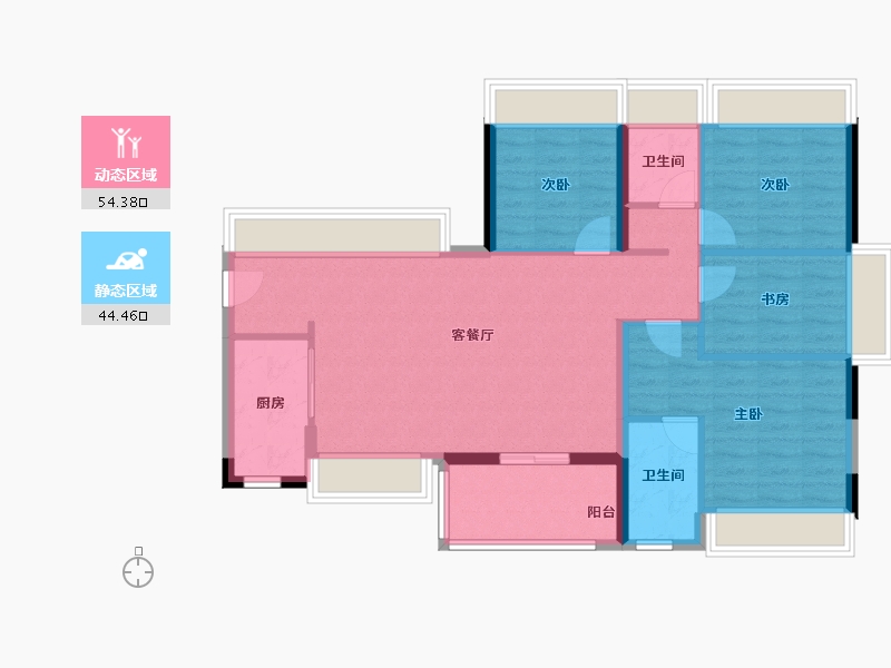 广东省-广州市-光大ONE+-88.78-户型库-动静分区