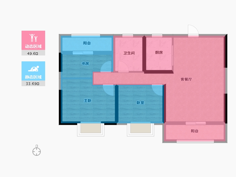 山西省-太原市-鑫光·星悦城-73.48-户型库-动静分区