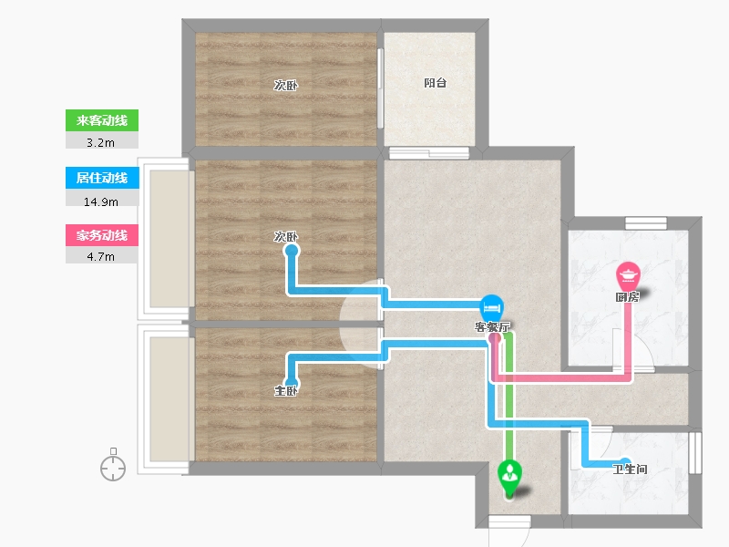 广西壮族自治区-南宁市-荣和公园里-63.09-户型库-动静线