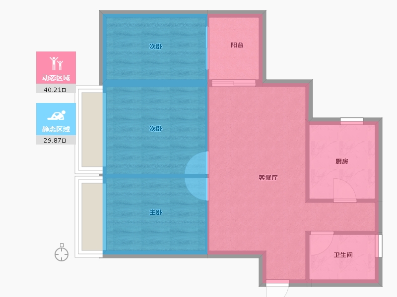 广西壮族自治区-南宁市-荣和公园里-63.09-户型库-动静分区