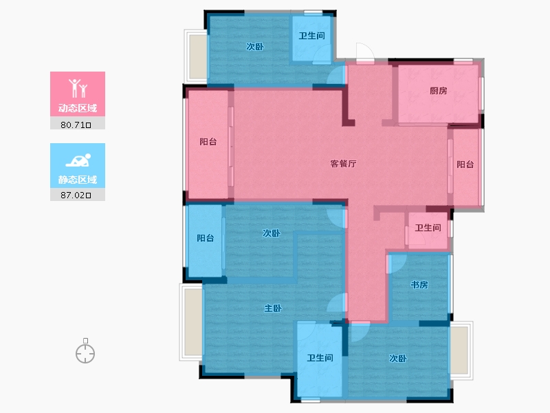 广西壮族自治区-南宁市-广源华府-149.53-户型库-动静分区