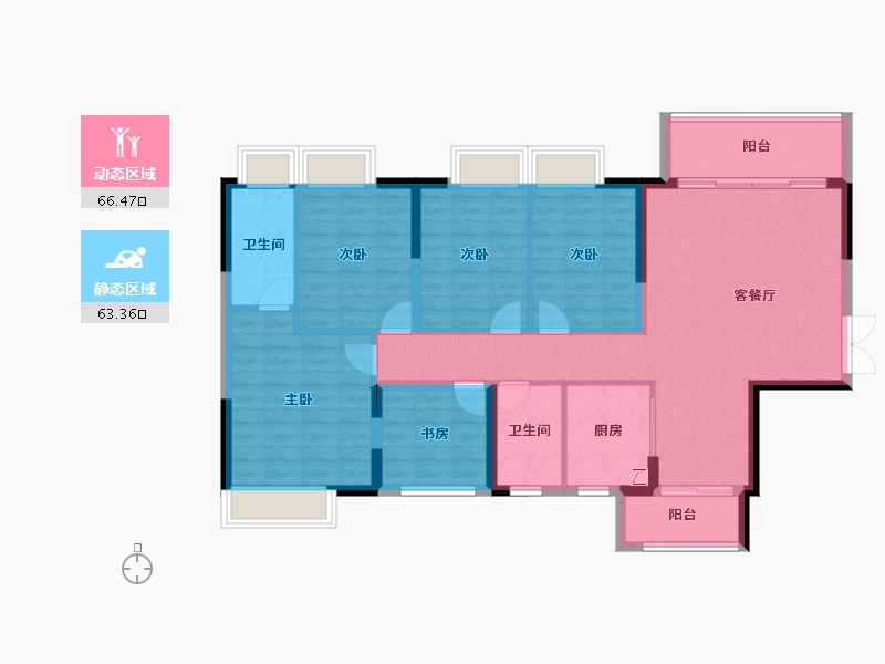 广西壮族自治区-南宁市-盛科城-117.12-户型库-动静分区