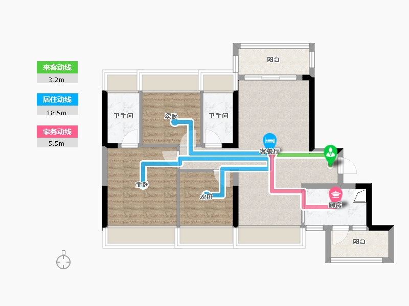 广东省-肇庆市-碧桂园龙熹山-74.44-户型库-动静线