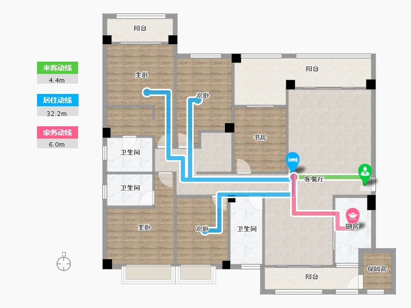 广西壮族自治区-南宁市-广源华府-177.30-户型库-动静线