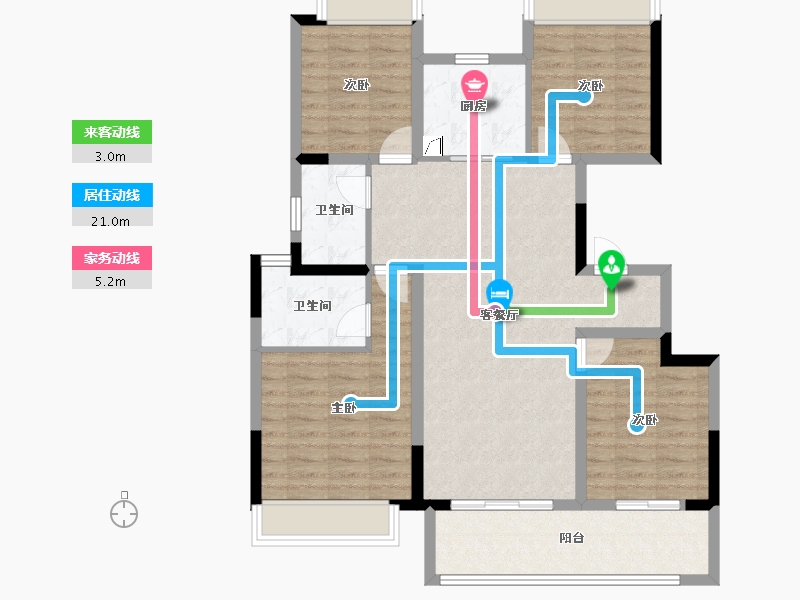 江苏省-常州市-华盛品樾公馆-100.00-户型库-动静线