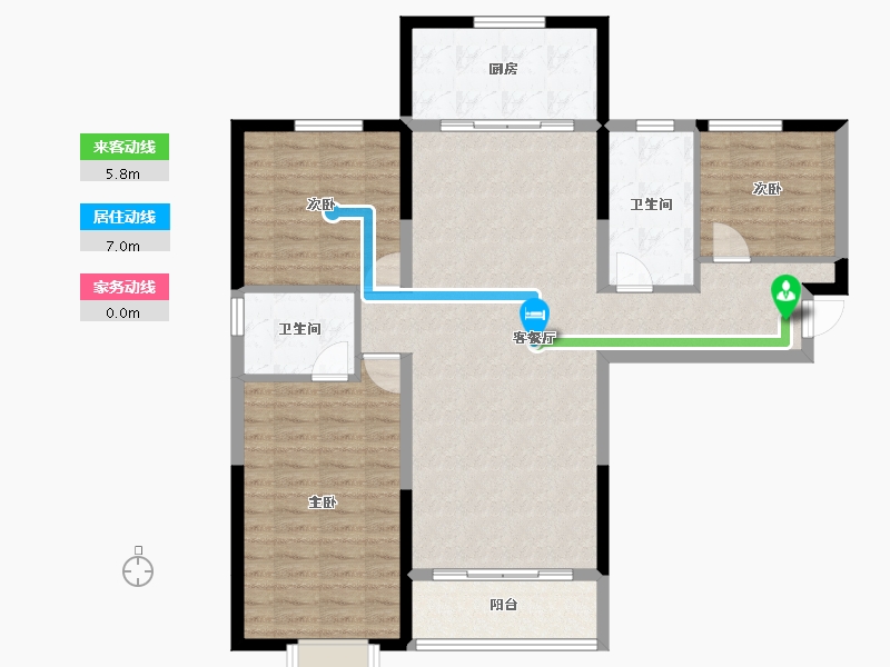 甘肃省-兰州市-瑞岭御府-108.79-户型库-动静线