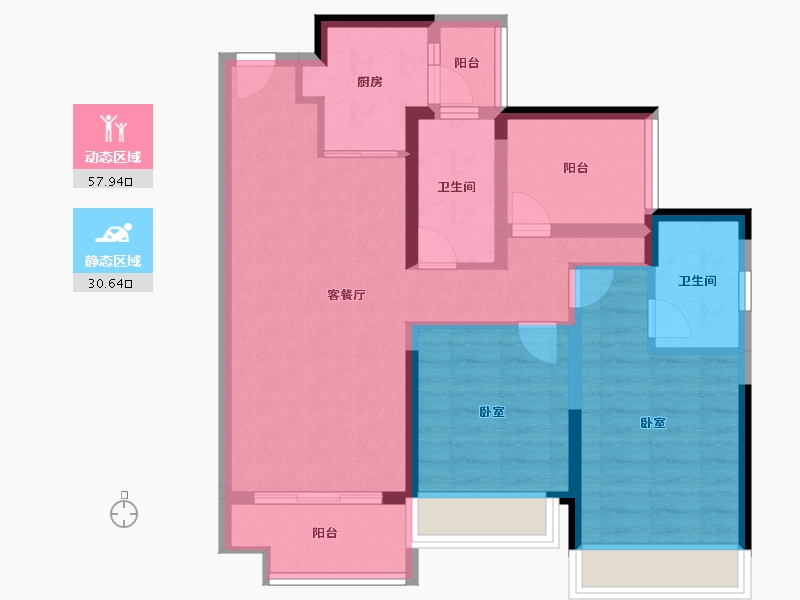 广东省-佛山市-保利华侨城云禧-78.00-户型库-动静分区