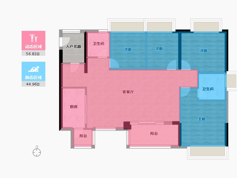 广东省-广州市-富力新城-96.00-户型库-动静分区