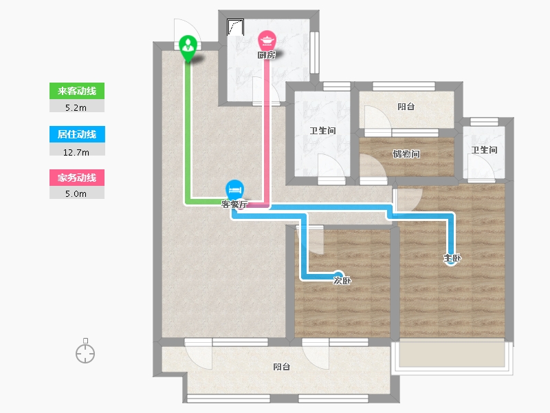 山东省-青岛市-中梁拾光映像-80.00-户型库-动静线