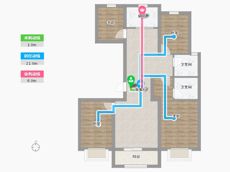 山西省-太原市-通建·融创城-85.15-户型库-动静线