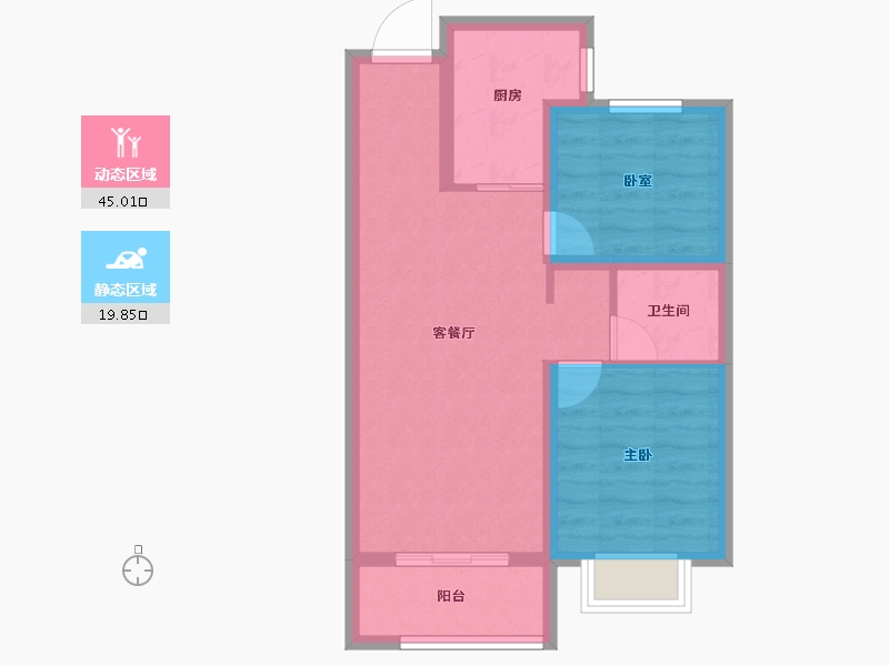 山西省-太原市-旭日·梧桐苑-57.44-户型库-动静分区