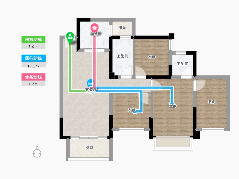 广西壮族自治区-南宁市-建工城-79.60-户型库-动静线