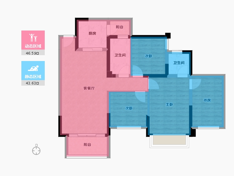 广西壮族自治区-南宁市-建工城-79.60-户型库-动静分区