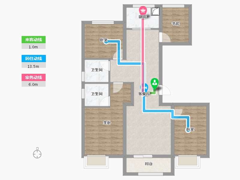 山西省-太原市-通建·融创城-85.21-户型库-动静线