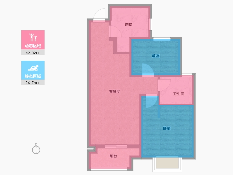 山西省-太原市-太原·龙湖天鉅-54.97-户型库-动静分区