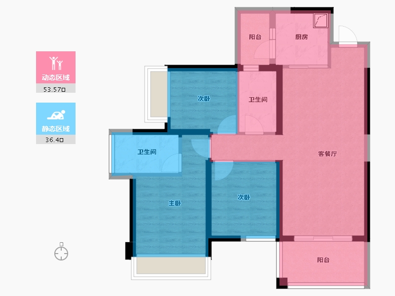 广西壮族自治区-南宁市-南宁宝能城-79.46-户型库-动静分区