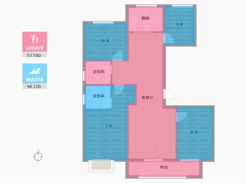 山西省-太原市-通建·融创城-88.00-户型库-动静分区