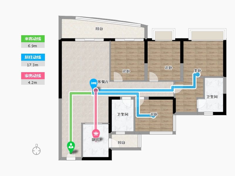 广东省-广州市-广州滨江上都-114.40-户型库-动静线