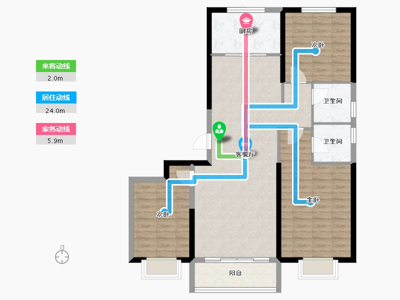 甘肃省-兰州市-瑞岭御府-101.77-户型库-动静线