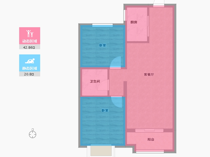 山西省-太原市-绿城中正诚园-56.50-户型库-动静分区