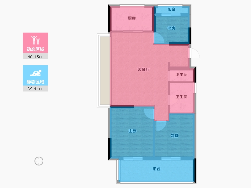 浙江省-杭州市-广宇锦上文澜-71.20-户型库-动静分区