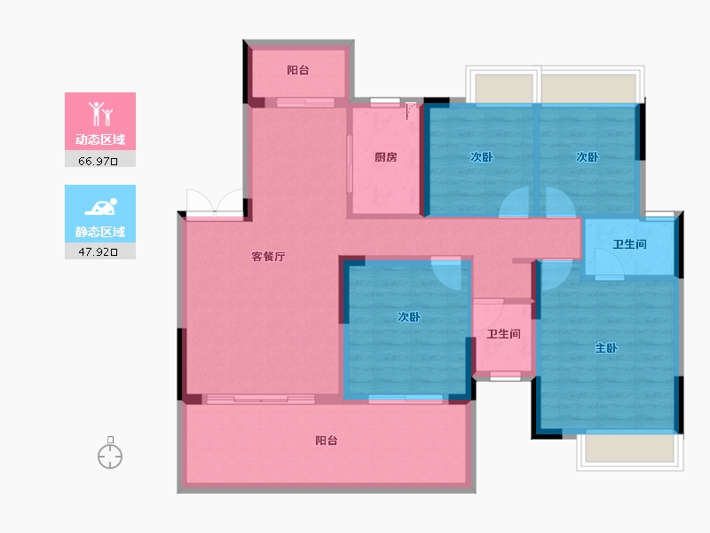 广西壮族自治区-南宁市-中建邕和府-103.15-户型库-动静分区