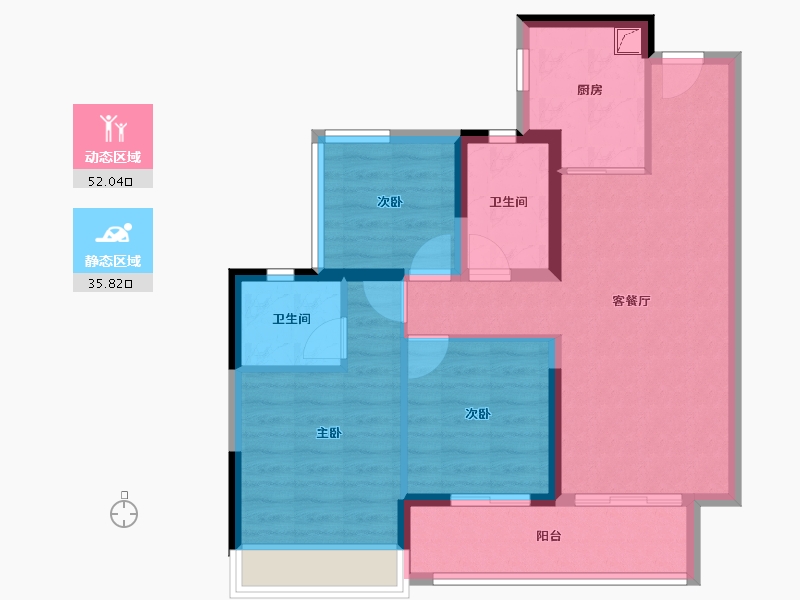 广东省-佛山市-保利华侨城云禧-78.00-户型库-动静分区