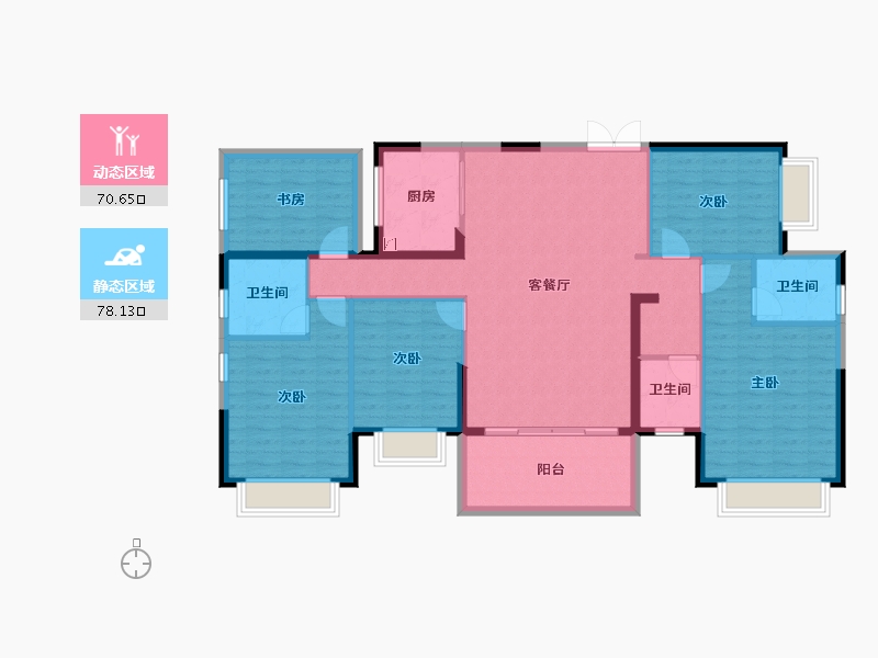 广西壮族自治区-南宁市-建工城-135.11-户型库-动静分区