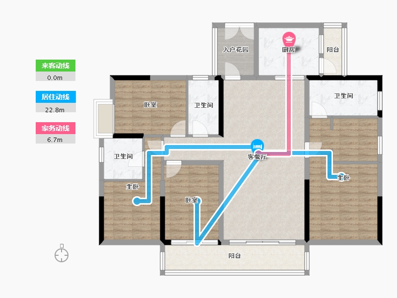 广东省-佛山市-首创禧瑞园著-132.26-户型库-动静线