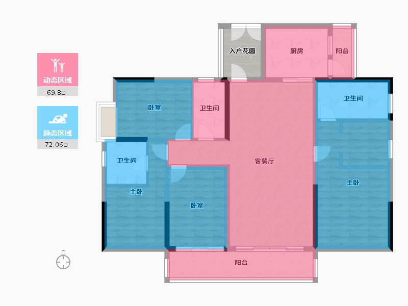 广东省-佛山市-首创禧瑞园著-132.26-户型库-动静分区