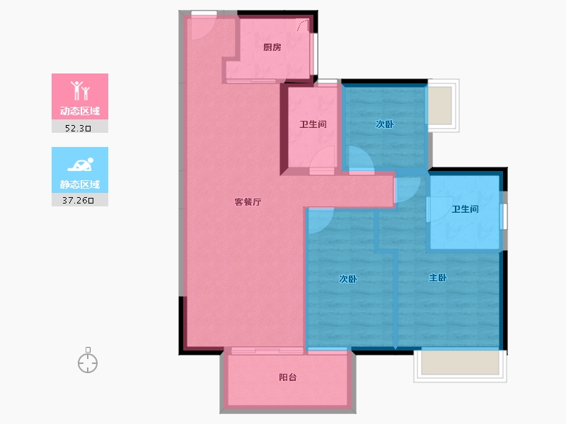 广西壮族自治区-南宁市-中国铁建安吉山语城-79.87-户型库-动静分区