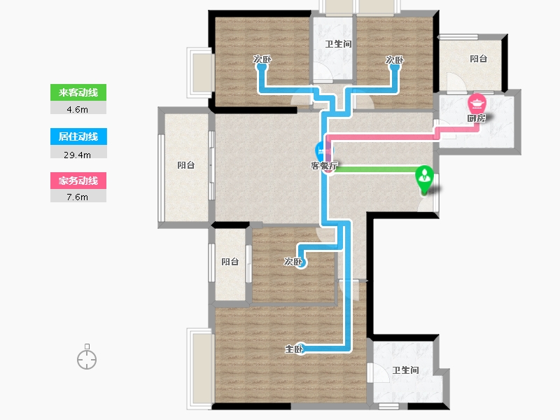 广东省-广州市-粤泰荣廷府-132.32-户型库-动静线