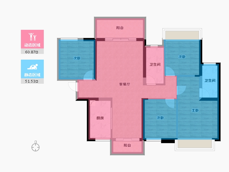 广西壮族自治区-南宁市-中国铁建安吉山语城-100.36-户型库-动静分区