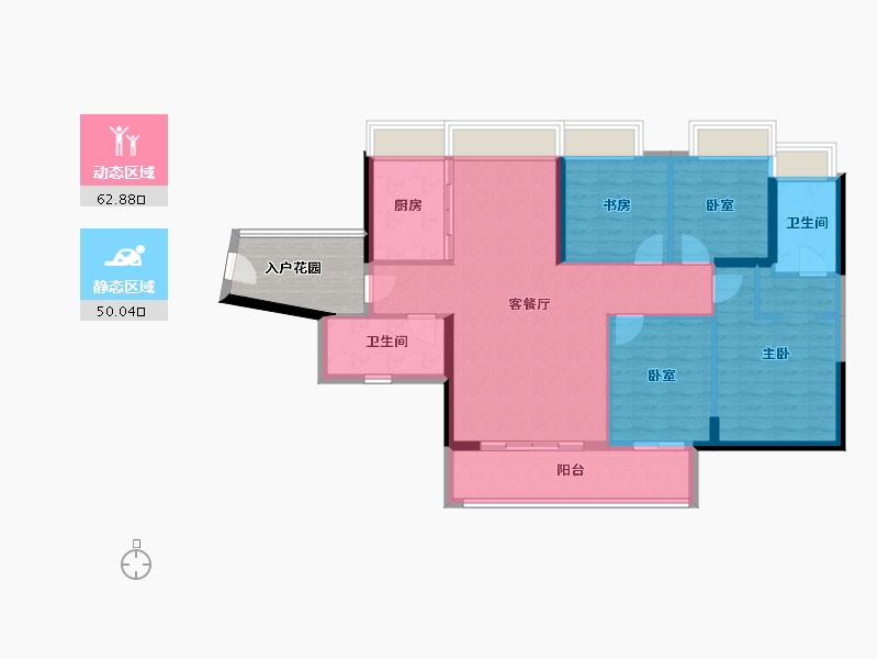 广东省-佛山市-首创·禧悦台-108.96-户型库-动静分区