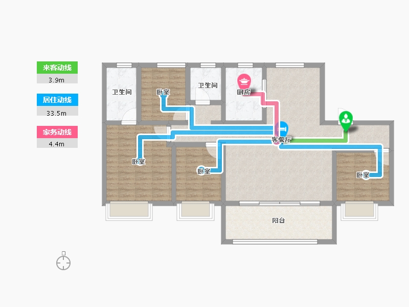 甘肃省-兰州市-碧桂园公园上城-112.00-户型库-动静线