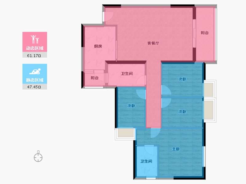 广东省-广州市-新世界·凯粤湾-97.60-户型库-动静分区